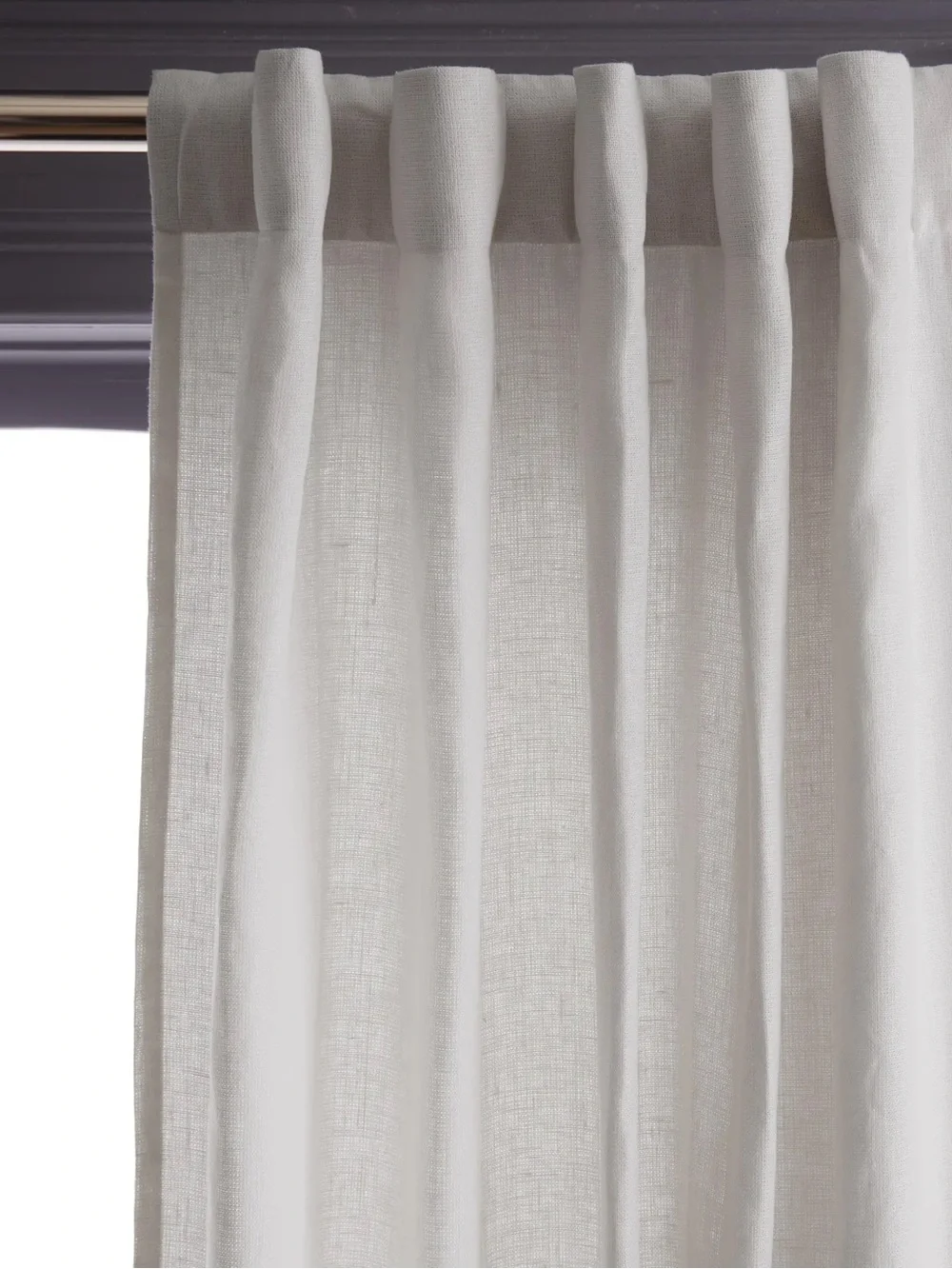 QUINCE Set Of 2 48x96 Heavyweight European Linen Curtains Cloud 9195